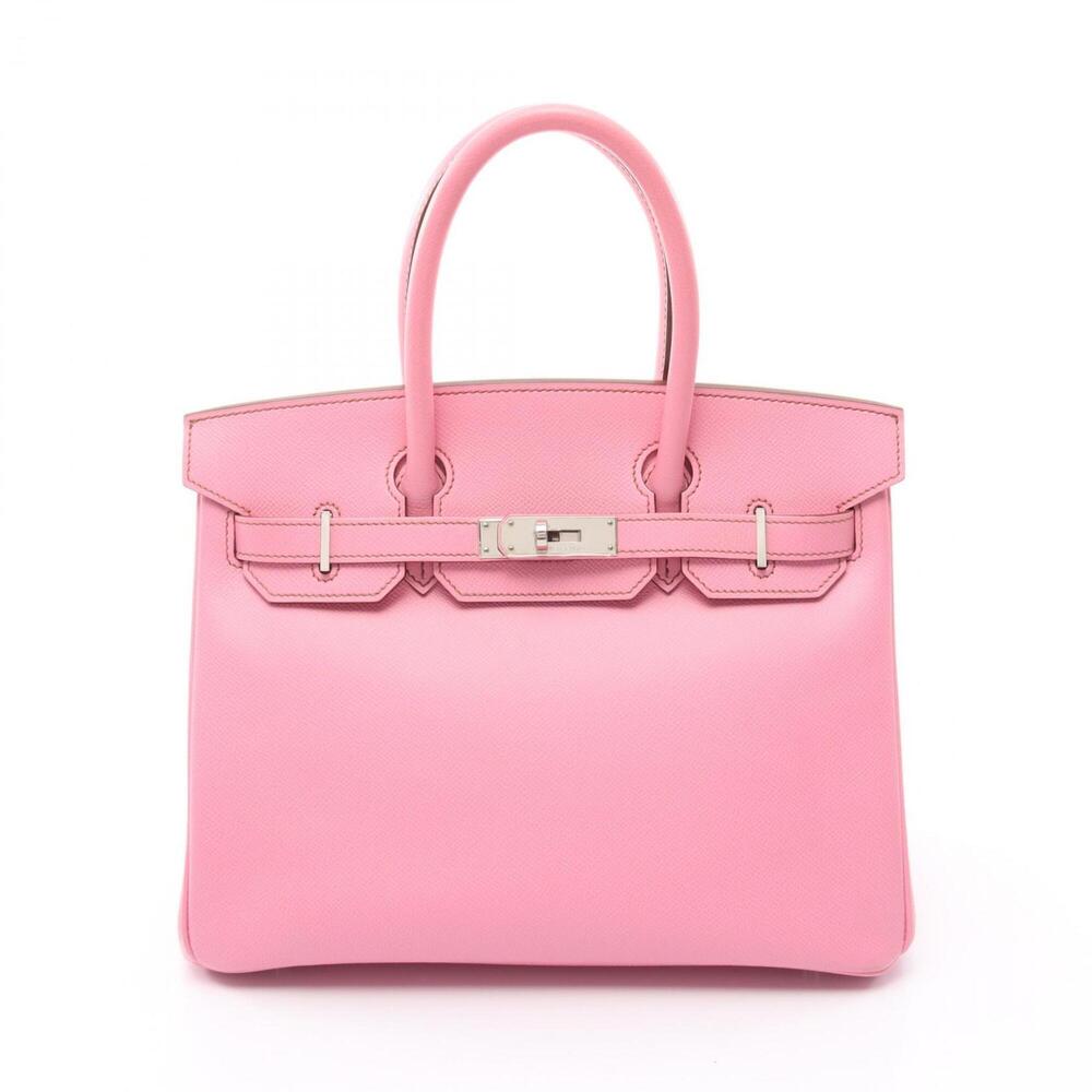 Hermes Birkin 30 Handbag, Leather, Calfskin (Cowhide), Veau Epsom, Pink